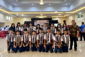 SMP Xaverius 2 Menghadiri Apel Besar Satgas Retina Angkatan II