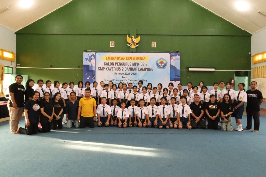 Bersiap Menuju Perubahan, Pengurus MPK - OSIS SMP Xaverius 2 Bandar Lampung periode 2024/2025 Lahir Setelah Latihan Dasar Kepemimpinan